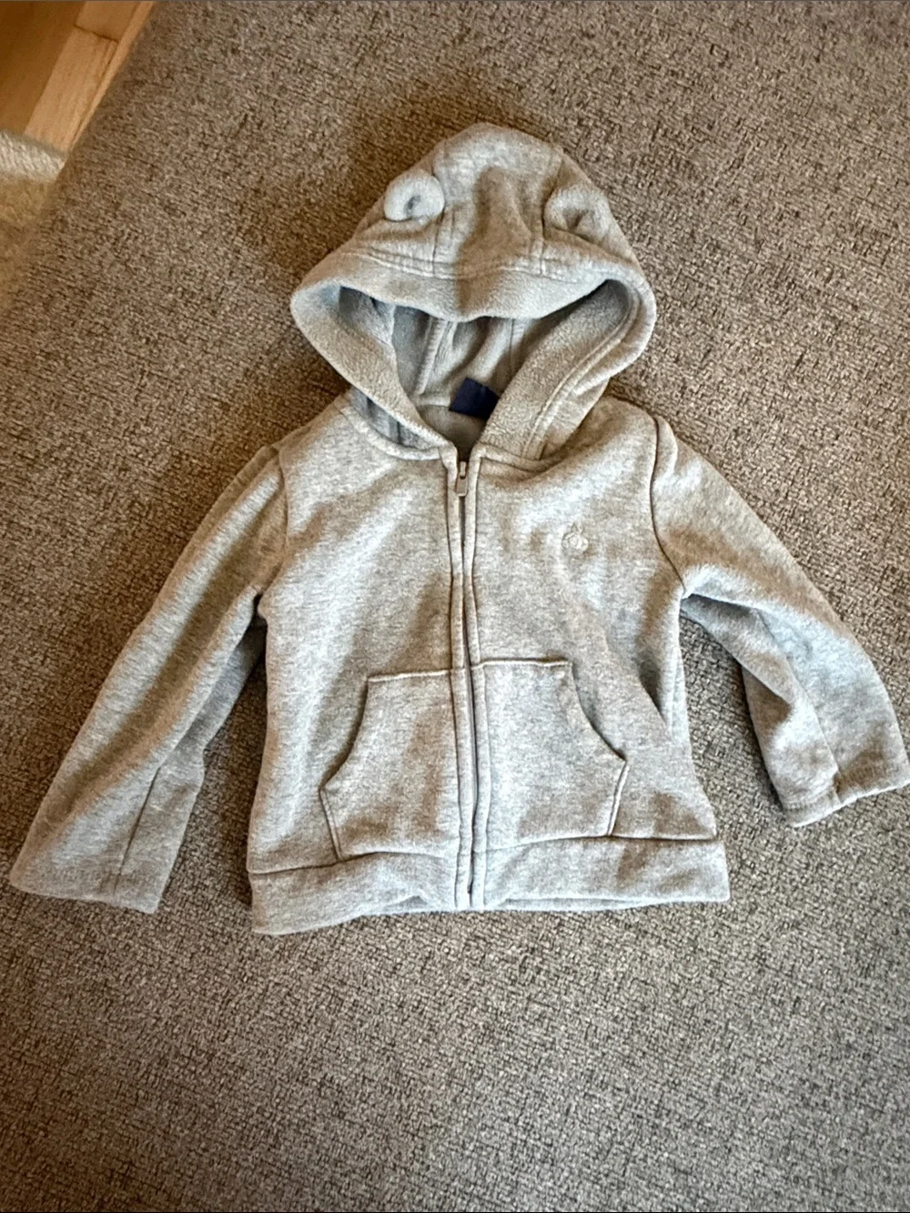 GAP Light Grey Kids Hooded Zip Sweatshirt